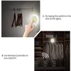 3pcs LED Lights Remote Control Touch Night Light, Wireless, 9cm round, hexagon Kitchen cabinet Light Bedroom Wardrobe Lighting Under Furniture white 30min