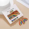 Fashion 6pair Set Rainbow Earrings Set for Women Girl INS Drop Dangle Earrings Women Fashion Jewelry