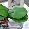 Decorative Flowers 27CM 5pcs Artificial Plants PU Wide Orchid Leaf DIY Flower Arrangement Indoor Green Fake Garden Room Christmas Decor