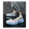 Nouveaux chaussures de basket-ball pour hommes baskets respirantes baskets de course décontractées or bleu blanc taille 39-46