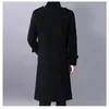 Hommes Trench-Coats Long manteau de poussière Hommes Hiver Chaud Manteau En Tissu De Laine Hommes Double Boutonnage Mince Casual Vestes Solide Affaires Outwear 230620