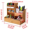 Pencil Cases Pen Holder Nordic Ins Storage Box Creativity Office Desk Stationery Box Wooden Large Capacity Rack Wooden Book Box 230620