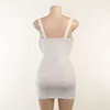 Casual Dresses Women Sling Mini Dress Sexy Folds Beads Evening Pile Collar Sleeveless Blackless Fashion Nightclub Party