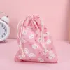 Shopping Bags Mini Cute Fruit Print Drawstring Storage Bag Candy Jewelry Pocket Organizer Cosmetic Change Coin Lipstick Earphone Pouch