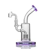 Bang en verre Mobius Matrice de conduites d'eau pour narguilé Perc Heady dab rigs chicha Unique Glass Water Bongs Smoking Glass Pipe 18mm joint