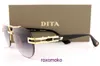Top Originele groothandel Dita zonnebril online winkel Gloednieuwe DITA Zonnebril GRAND EVO TWO DTS139 A 01 Geel Goud Zwart Donkergrijs