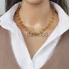 Pendant Necklaces LAMENGLY 316L Stainless Steel Gold Color Thick Link Choker Neckle For Women New Multi-layer Chains Non-fading Hip Hop Jewelry J230620