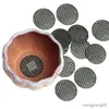 Vasi per fioriere Hot! 10pcs Round Flowerpot Mesh Pad Traspirante Fondo a tenuta stagna Tappetino con foro di drenaggio Protezione Durevole Bonsai Home R230620