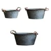 Planters Pots Cute and Functional Round Bucket Planter Farmhouse Kitchen Table Decorative Tray Rustic Decor Great Seasonal Decor 230620