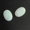 Loose Diamonds Lab Created Flatback Cabochon Oval 16x12mm White Fire Opal Beads Stone For Ring Making 230619