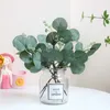 Gedroogde bloemen eucalyptus bladeren kunstmatige groenplanten nep voor trouwhuis slingerdecoratie bruid bouquet cake diy decor