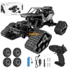 1/16 4WD RC Climbing Car 2in1 Off-road Track wheels Stunt Car Remote Controlled Tank Car Drit Toys for Boys Children Kids