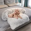 chenils stylos Super Grand Chien Lit Rond Lavable Animaux Hiver Chaud Dormir En Peluche Chenil Chat Tapis Chiot Coussin Tapis Fournitures 230619