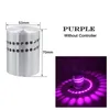 RGB Spiral Hole Led Wall Lamp 3W Dimmable Spiral Lamp With Remote Control Surface Install Mini Light For Game Room Bar