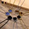 Pendant Necklaces Vnox Stylish Men Square Natural Stone Neckle Solid Stainless Steel Geometric Polygon Pendant Casual Punk Boy Gift Jewelry J230620