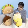 Oreillers en peluche Coussins Dessin Animé En Peluche Hamburger Frites Pizza Jouet Coussin En Peluche Aliments Thé Au Lait Boba Jus D'orange Café Oreiller Enfants Cadeau D'anniversaire R230620