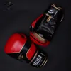 Equipaggiamento protettivo Guanti da kick boxing per uomo Donna PU Muay Thai Guantes De Boxeo Adult Kids Karate MMA Fight Punching Training Equipment 230619