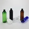 Butelki do przechowywania wielokolorowe 250 ml x 25 plastikowe okrągłe ramię płynne płynne płynne pojemniki na zwierzę z anodowaną pompą aluminiową