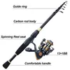 Rod Reel Combo Sougayilang Combo de pêche télescopique 1.8m 2.1m 2.4m Canne en fibre de carbone et 5.5 1 131BB Kit de pêche pour moulinet de pêche Pesca 230619