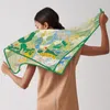 Ensembles Foulards Foulards Foulard en Soie Femmes Jungle Animal Park Impression Foulards Carrés Foulards de Tête Foulards en Soie Femme Wraps Châles de Plage Bandana Lady Hijabs 90CM X 90CM