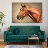 Horse Abstract Canvas Art Secretariat at Claiborne Painting Handmade Modern Decor for Entryway