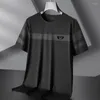 Camisetas Masculinas Roupas Para Homens Verão Grandes Mangas Curtas T-shirts Na moda Pessoas Gordas Soltas Casual Decote Redondo Meia Manga Tops