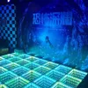 Infinity Mirror 3D LED Dance Floor Stage Lighting Effect Wireless Remote Light Tiles RGB 3in1 DMX Flooring Panel for Events Nightclubs Party Disco