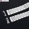 Watch Bands T41 Watch Band Strap Solid Stainless Steel Bracelet Beads BUTTERFLY Buckle 12 13 14 15 16 17 18 19 20 21 22 23 24mm Bands 230619