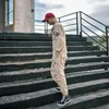 Mäns byxor stilfulla overaller män jumpsuit bomull långärmade rompers streetwear mode casual klädlast hip hop manliga byxor