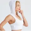 Yoga Outfit Vrouwen Sportbeha Sneldrogende Fitness Hoodie Ademende Gym Tank Top Met Cup Pads Naakt Gevoel Activewear Schokbestendig Ondergoed