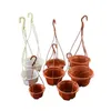 Jardinières Pots 10pcs Pot De Fleur En Plastique Cintre Pot De Fleur Support Suspendu Jardinage Plante Stand Crochet Balcon Chaînes Suspendues Décor De Jardin 24 / 36cm R230620