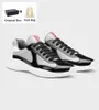 B30 Sport-stijlvolle Heren Americas Cup Heren Schoenen Tech Rode Technische Stof Heren Sneakers Lopen Lage Top Beroemde Merk Comfort Trainers Wandelschoen b30 Met Doos EU38-46