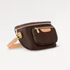 Women Designer TABA TABA Moda Mini Bumbag Brown Flower Łatwo na pasku Fanypack Męskie Worki do paska