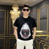 European New T-shirt Summer Shark Print Round Neck Short Sleeve Men's Loose T-shirt Big Guy Fashion Versatile