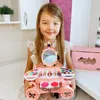 Beauty Fashion Girl Makeup Toy Simulation Cosmetics Set Baby Pray Play Play Poll Accsories Doll for Children Toys 3 Years Gift 230619