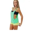 Chemises actives T-shirts pour femmes vêtements de Fitness sans manches haut de sport femme avec dos ouvert gilet Sexy goutte Yoga Gym entraînement