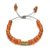 Charm Bracelets Boho Big Glass Stone Bracelet Beads Natural Quartzs Beaded For Women Energy Meditation Bangle Jewelry Gift