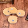 Coperchi per tazze in bambù Riutilizzabili Coperchio per barattoli in legno con foro per cannuccia e silicone Valvola per cannuccia in silicone Sigillatura di siliconi Coperchi per serbatoi in legno 70mm