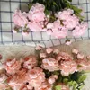 Teste di fiori secchi Bouquet artificiale di peonia di seta 36 cm Rosa rosa finto per la decorazione domestica di nozze Parete di fiori fai da te per interni