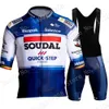 Cykeltröja sätter Belgien Soudal Quick Step Set Short Clothing Road Bike Shirts Suit Bicycle Bib Shorts MTB Wear Ropa 230620