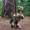 Garden Decorations Dinosaur Eating Gnomes Home Garden Decor Art Outdoor Garden Ornament Resin Dinosaur Dwarf Figurine Statue Sculptures Decor 230620