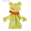 Nowe zainteresowanie Duck Frog Cute Hand Puppets Soft Educational Birthday Baby Toys Puppet Show dla dzieci L230518