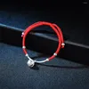 Charm Bracelets Red Rope String Lightweight Bracelet Handmade Fashionable Simple Style Delicate Jewelry Women Accessory