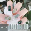 Creative Hand Drawing Full Nail Stickers Wrap 20 Tips Gold Stamp Oil Film Nail Art Tools Set voor Salon