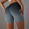 Shorts actifs serré Sport Gym Push Up Wome sans couture Fitness Leggings taille haute femme été course hanche ascenseur Yoga
