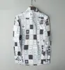 Black & White Baroque Mens Designer Shirts Brand Clothing Men Long Sleeve Dress Shirt Hip Hop Style Quality Cotton SHIRTS