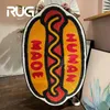 RugWake HUMAN MADE Hot Dog Épais Cachemire Tapis Salon Tapis De Sol Chambre Décoration