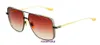 Top Originele groothandel Dita zonnebril online winkel DUBSYSTEM Black Iron Yellow Gold Dark Burgandy Shaded 02 Zonnebril