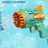 Piaska gra Water Fun Bubble Gun Rakiet 29 Hole Automatyczne mydło Bubbles Maszyna na zewnątrz zabawka dla chłopców Prezenty urodzinowe