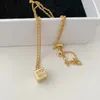 Cube Designer Brand Brand Luxury подвесной ожерелья для женщин Vintage Retro 18k Gold Cubic Choker Colerse Serving